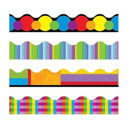 Image for Trend Enterprises Terrific Trimmers Border Variety Pack, Color Collage, 2-1/4 Inches x 156 Feet, 4 Designs from School Specialty