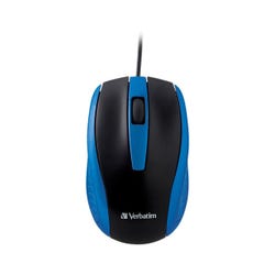 Image for Verbatim Corded Notebook Optical Mouse, Blue from School Specialty