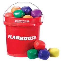FlagHouse Keepers Bean Balls, Assorted Colors, Set of 24 with Included Bucket 2123863