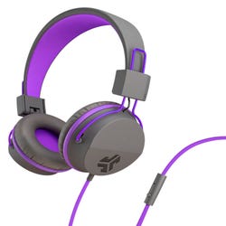 Image for JLAB JBuddies Over-Ear Kids Folding Headphones, 3.5mm, Graphite/Purple from School Specialty