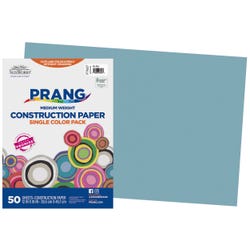 Image for Prang Medium Weight Construction Paper, 12 x 18 Inches, Sky Blue, Pack of 50 from School Specialty