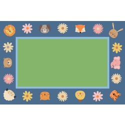 Image for Childcraft Animal Friends Border Carpet, 10 Feet 6 Inches x 13 Feet 2 Inches, Rectangle from School Specialty