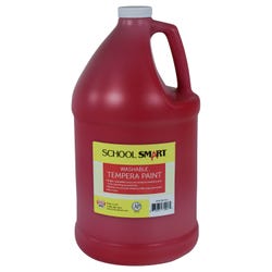 School Smart Washable Tempera Paint, Red, 1 Gallon Bottle Item Number 2002760