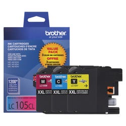 Image for Brother Ink Toner Cartridge, LC1053PKS, Tri-Color, Pack of 3 from School Specialty