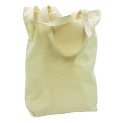School Smart Canvas Tote Bag, Large, 16-3/4 x 17-1/2 x 5 Inches, Natural, Item Number 086505