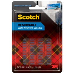 Image for Scotch Removable Mounting Square, 11/16 x 11/16 Inch, 1/4 lb Capacity, Clear, Pack of 35 from School Specialty