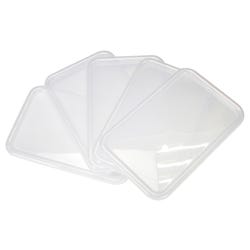 Image for School Smart Storage Tray Lids, 8 x 12-3/8 Inches, Translucent, Pack of 5 from School Specialty