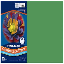 Image for Tru-Ray Sulphite Construction Paper, 12 x 18 Inches, Holiday Green, 50 Sheets from School Specialty