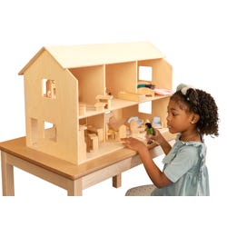 Image for Childcraft Classic Wooden Dollhouse, Unfinished, 29-3/4 x 15-1/2 x 19-9/16 Inches from School Specialty