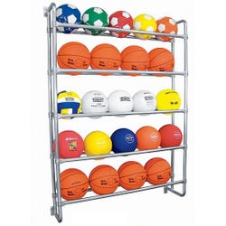 Image for Olympia Wall Ball Rack, Steel, 25 Ball Capacity from School Specialty