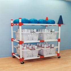 Image for Duracart Bowling Cart with Locking Casters, 41 x 24 x 56 Inches from School Specialty