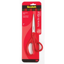 Image for Scotch Home and Office Scissors, 7 Inches, Straight, Red from School Specialty