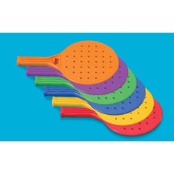 Image for Sportime Global Games Paddles, 8 x 13-1/2 Inches, Assorted Colors, Set of 6 from School Specialty