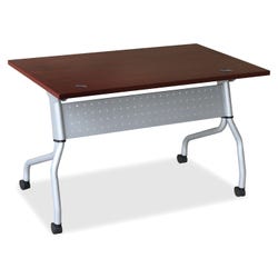 Lorell Mahogany Flip Top Training Table, 23-5/8 x 48 x 29-1/2 in, Item Number 1505781
