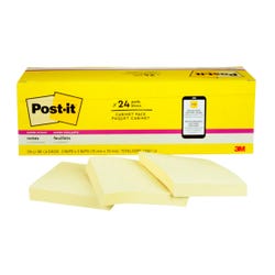 Image for Post-it Super Sticky Notes Cabinet Pack, 3 x 3 Inches, Canary Yellow, Pad of 90 Sheets, Pack of 24 from School Specialty