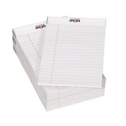 School Smart Junior Legal Pads, 5 x 8 Inches, 50 Sheets Each, White, Pack of 12 027445