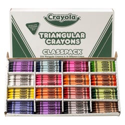 Image for Crayola Anti-Roll Triangular Crayon Classpack, 16-Assorted Colors, Set of 256 from School Specialty