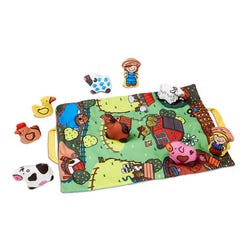 Image for Melissa & Doug Take-Along Farm Play Mat, 9 Animals with 1 Soft Mat from School Specialty
