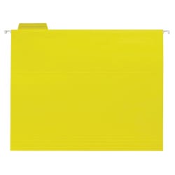 Image for School Smart Hanging File Folders, Letter Size, 1/5 Cut Tabs, Yellow, Pack of 25 from School Specialty