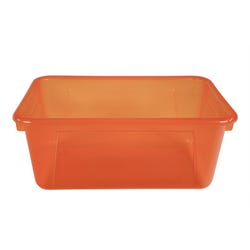Image for School Smart Storage Tray, 7-7/8 x 12-1/4 x 5-3/8 Inches, Translucent Orange from School Specialty
