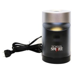 School Smart Vertical Electric Pencil Sharpener, 6 x 4 Inches, Black and Gray Item Number 084437
