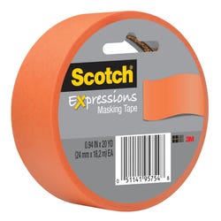 Image for Scotch Expressions Masking Tape, 0.94 Inch x 20 Yards, Triangle Tangerine from School Specialty