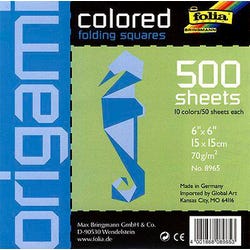 Image for Folia Origami Paper, 6 x 6 Inches, Assorted Colors, 500 Sheets from School Specialty