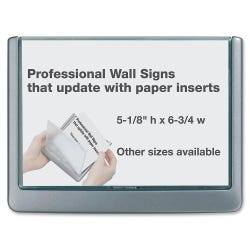 Image for Durable Click Sign, 6-3/4 in W X 5-1/8 in H X 5/8 in D, Plastic, Graphite from School Specialty