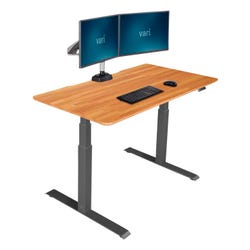 Image for VARI Electric Standing Desk, Butcher Block from School Specialty
