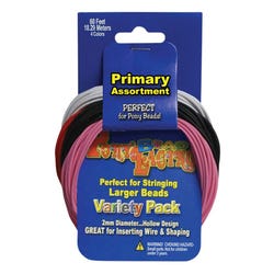 Image for Pepperell Braiding Flexible Non-Toxic Pony Bead Lacing, 6 ft, Assorted Primary Color from School Specialty