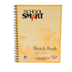 School Smart Wirebound Sketch Book, 8-1/2 x 11 Inches, 50 lb, 50 Sheets 1465889