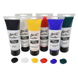 Image for Sax Premium Acrylic Paint, Assorted Colors, 4 Ounce Tubes, Set of 6 from School Specialty