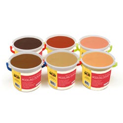 Image for School Smart Multicultural Modeling Dough, 1 Pound Buckets, Set of 6 from School Specialty