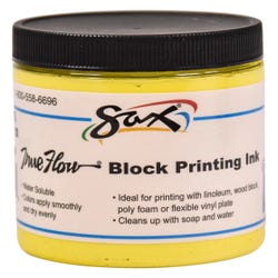 Image for Sax Water Soluble Block Printing Ink, 8 Ounce Jar, Primary Yellow from School Specialty