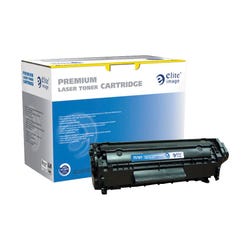 Image for Elite Image Remanufactured Toner Cartridge, Alternative For HP 12A, Black from School Specialty