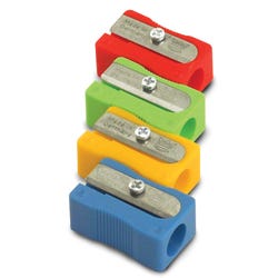 The Pencil Grip Inc Eisen Handheld Plastic Pencil Sharpeners, Assorted Colors, Pack of 25, Item Number 1439410