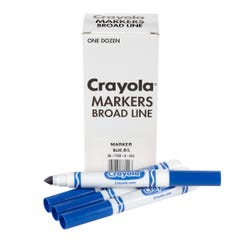 Image for Crayola Marker Replacement Pack, Broad Line, Blue, Pack of 12 from School Specialty
