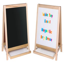 Image for Crestline Magnetic Table Top Easel, Black Chalk/White Dry Erase, 18 x 18 x 19-1/2 Inches from School Specialty