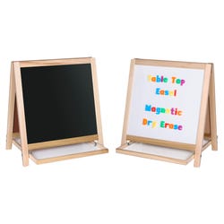 Image for Crestline Magnetic Table Top Easel, Black Chalk/White Dry Erase, 18 x 18 x 19-1/2 Inches from School Specialty