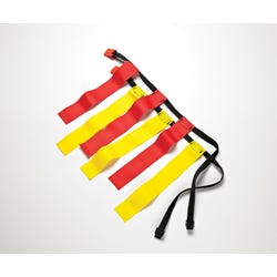 Sportime Flag Football Belts, Medium 28 to 38 Inch Waist, Red and Yellow, Set of 12 Item Number 1478714
