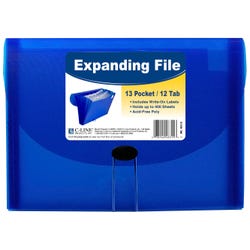 Image for C-Line Expanding File, Letter Size, 13-Pocket, 1-5/8 Inch Expansion, Blue from School Specialty