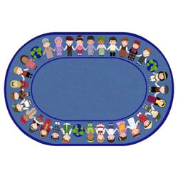 Image for Childcraft The World is in Our Hands Carpet, Oval from School Specialty