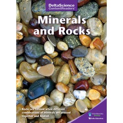 Image for Delta Science Content Readers Minerals, Rocks and Fossils Purple Book, Pack of 8 from School Specialty
