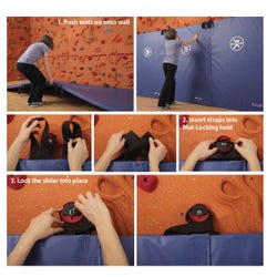 Image for Everlast Cordless Mat-locking System with 2 Inch Mats, 6 x 40 Feet, Blue from School Specialty