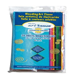 Image for Spectra Deluxe Bleeding Tissue Paper, 20 x 30 Inches, Assorted Colors, Pack of 20 from School Specialty