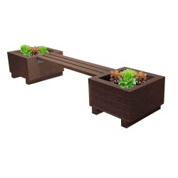 Image for Copernicus Outdoor Planter Bench Set, 18-1/2 x 115 x 27-1/2 Inches from School Specialty