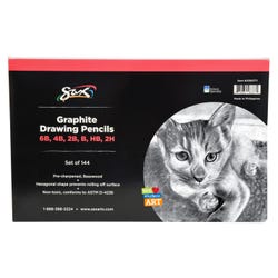 Image for Sax Graphite Drawing Pencil Classroom Pack, Assorted Degrees, Set of 144 from School Specialty