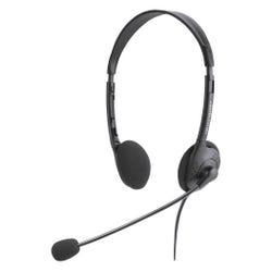 Image for Compucessory Lightweight Stereo On-Ear Headphones with Microphone, Black from School Specialty