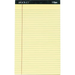 Image for TOPS Docket Legal Pad, 8-1/2 x 14 Inches, Canary, 50 Sheets, Pack of 12 from School Specialty