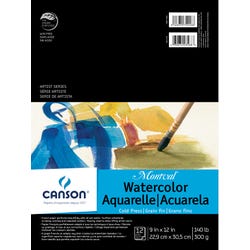 Montval Acid-Free Cold Press Watercolor Paper, 140 lb, 9 x 12 Inch, Natural White Item Number 411415